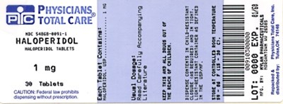 Haloperidol Tablets 1 mg Bottles - 0091