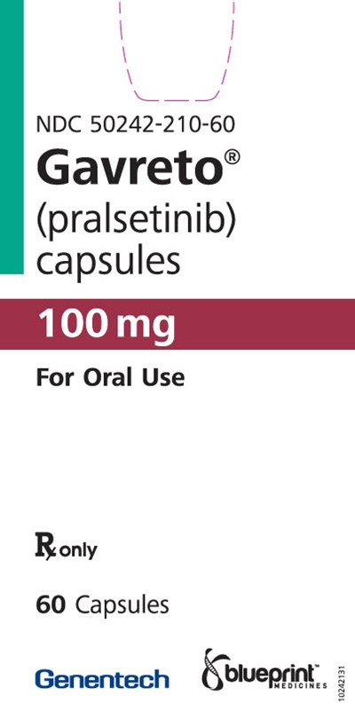 gavreto-02.jpg PRINCIPAL DISPLAY PANEL - 100 mg Bottle Label - gavreto 02