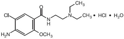 Chemical Structure - metoclopramide hydrochloride solution 1