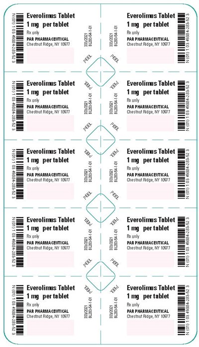 1 mg Blister Pack Principle Diplay Panel (Everolimus Tabs 6)