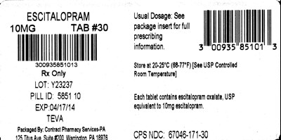 image-09.jpg Escitalopram Tablets USP 10 mg 100s Label - image 09