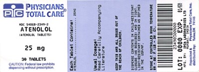 image of 25 mg package label - 2349