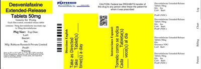 Desvenlafaxine Extended-release Tablets 50mg (Desvenlafaxine Tablets 50mg 30s Label)