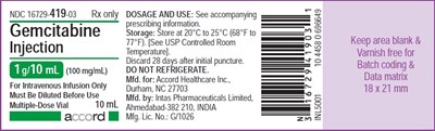 Gemcitabine 1g/10 mL (Gemcitabine 1g 10ml Container)