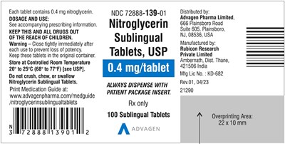 nitroglycerin-sublingual-tabs-usp-0pt4mg-container-label.jpg Nitroglycerin Sublingual Tablets, USP 0.3 mg - NDC 72888-139-01 - Container Label - nitroglycerin sublingual tabs usp 0pt4mg container label