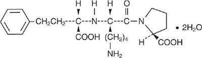 Chemical formula for Lisinopril. - lisin 1