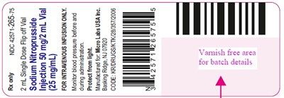 Micro Labs Vial Label (Sodiumnitroprussideviallabl)