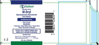 m-dryl-01.jpg PRINCIPAL DISPLAY PANELNDC 58657-528-04M-DrylDiphenhydramine Hydrochloride Oral SolutionAntihistamineCherry Flavor4 fl. oz. (120 mL) - m dryl 01