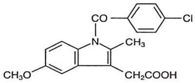 Indomethacin Structural Formula (Image 01)