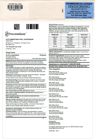 PRINCIPAL DISPLAY PANEL - 2.5 mL Syringe Label - acetaminophen 01