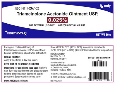 505 (Triamcinolone 0 025 80 Gm Tube)