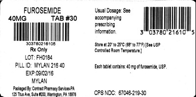 Furosemide Tablets, USP 40 mg Bottle Label - image 02