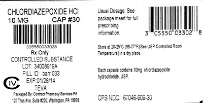 image-03.jpg Chlordiazepoxide Hydrochloride Capsules USP 10 mg, CIV, 100s Label - image 03