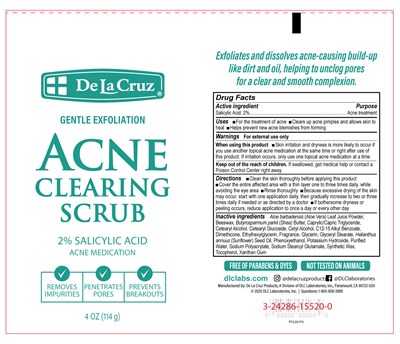 4oz Label (Dlc Acne Clearing Scrub 4oz Tube P5520 2025 V30 Clean)