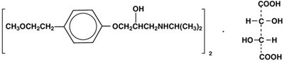 Metoprolol Tartrate Structural Formula (Image 01)