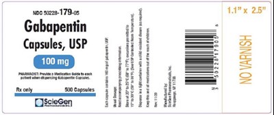 Gabapentin 100mg 500cap