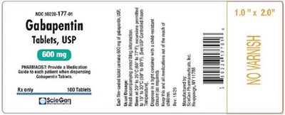 Gabapentin 600mg 100tab