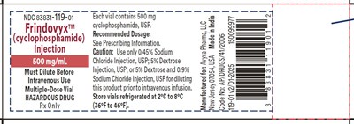 8b6290e7-533f-4b49-8f00-a84e22abfb35-02.jpg Frindovyx (cyclophosphamide) Injection, 500mg/mL - Vial Label - 8b6290e7 533f 4b49 8f00 a84e22abfb35 02