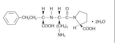 Lisinopril, USP is an oral long-acting angiotensin converting enzyme (ACE) inhibitor. Lisinopril, a synthetic peptide derivative, is chemically described as (S)-1-[N2-(1-carboxy-3-phenylpropyl)-L-lysyl]-L-proline dihydrate. Its empirical formula is C21H31N3O52H2O and its structural formula is: - image 1