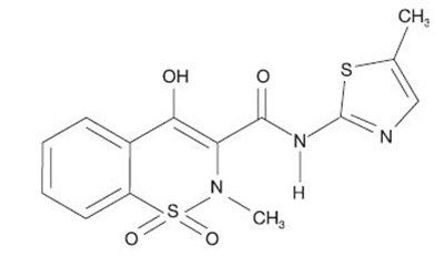 Meloxicam structural formula - meloxicam 1