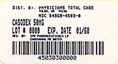 Casodex 50mg (30 tablet count bottle label)