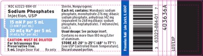 sod0p-0004-03.jpg PACKAGE LABEL - PRINCIPAL DISPLAY – Sodium Phosphates Injection, USP 5 mL Vial Label - sod0p 0004 03