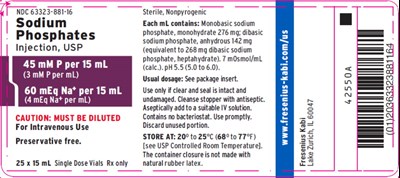 sod0p-0004-06.jpg PACKAGE LABEL - PRINCIPAL DISPLAY – Sodium Phosphates Injection, USP 15 mL Tray Label - sod0p 0004 06