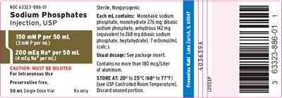 sod0p-0004-07.jpg PACKAGE LABEL - PRINCIPAL DISPLAY – Sodium Phosphates Injection, USP 50 mL Vial Label - sod0p 0004 07