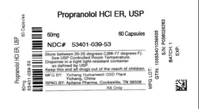 Label (53401 0039 53)