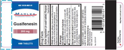 Principal Display Panelndc 10135-0681-01guaifenesin200 mg100 Tablets (Guaifenesin 200mg 01)