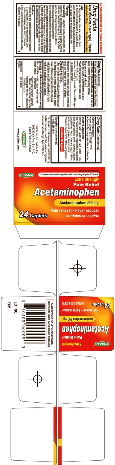acetaminophen-01.jpg Principal Display Panel - 24 Tablet Bottle Carton - acetaminophen 01
