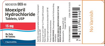 "image Description" (Moexipril HCl Tabs 15mg 90s Bottle Label)