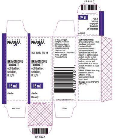 brimonidine-tartrate-ophthalmic-solution-05.jpg PACIFICPHARMANDC 82182-773-15BRIMONIDINETARTRATEophthalmicsolution, 0.15%15 mLsterileRx only - brimonidine tartrate ophthalmic solution 05
