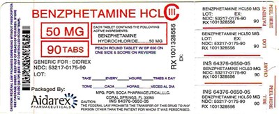 Package Label (Benzphetamine HCl 3)