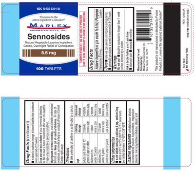 Principal Display Panelndc 10135-0314-01sennosides8.6 mg100 Tablets (Sennosides 01)