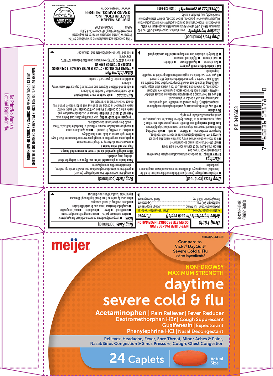 NDC 41250-643 Cold And Flu Daytime Severe Tablet, Film Coated Oral ...