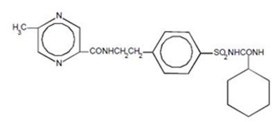 Chemical Structure - glipizide tabs usp structure