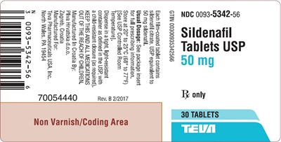 Sildenafil Tablets USP 50 mg, 30s Label - image 10