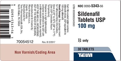 Sildenafil Tablets USP 100 mg, 30s Label - image 11