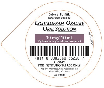 PRINCIPAL DISPLAY PANEL - 10 mL Cup Label - escitalopram 02