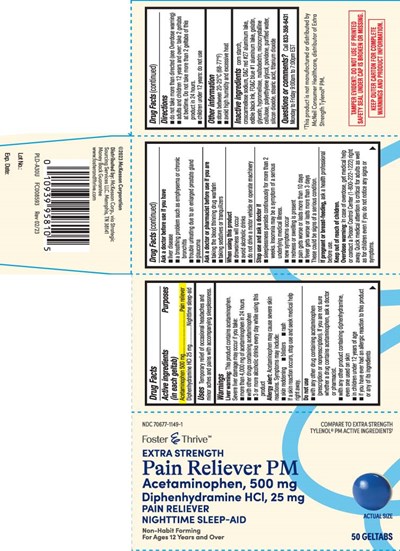 Acetaminophen 500 mg, Diphenhydramine HCl 25 mg (Acetaminophen Pm Geltab 1)