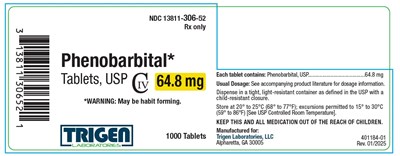 phenobarbital-7.jpg Phenobarbital Tablets 64.8 mg 1000ct Bottle Label - phenobarbital 7