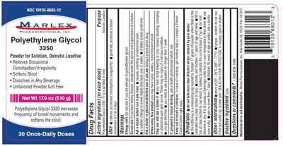 PRINCIPAL DISPLAY PANELNDC 10135-0683-12Polyethylene Glycol 3350 Powder for Solution, Osmotic LaxativeNet Wt 17.9 oz (510 g)30 Once-Daily Doses - polyethylene glycol 3350 03