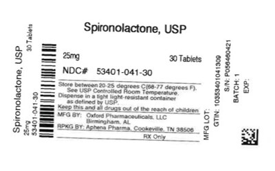 Label (53401 0041 30)