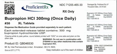 71205-465-30 (Bupropion 300mg 30 Tab Container Label)