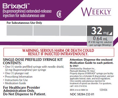 brixadi-22.jpg Carton - Principal Panel - 24 mg Weekly Dose - brixadi 22