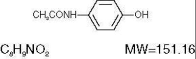 Acetaminophen Chemical Structure (Acetaminophen)