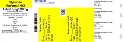 Glyburide Metformin HCl Tablet 5mg 500mg (Gly Met Figure 03)
