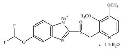 Pantoprazole Sodium Structural Formula (Image 01)