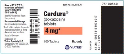 image-06.jpg Cardura (doxazosin) Tablets 4 mg Bottle Label - image 06
